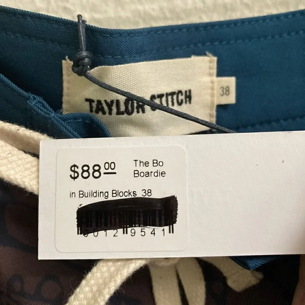 Taylor Stitch Bo Boardie Board Shorts In‎ Building Blocks Geometric Mens variety